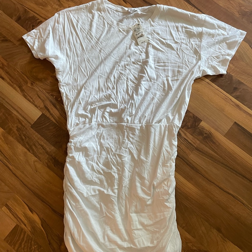 White Short Sleeve Dress